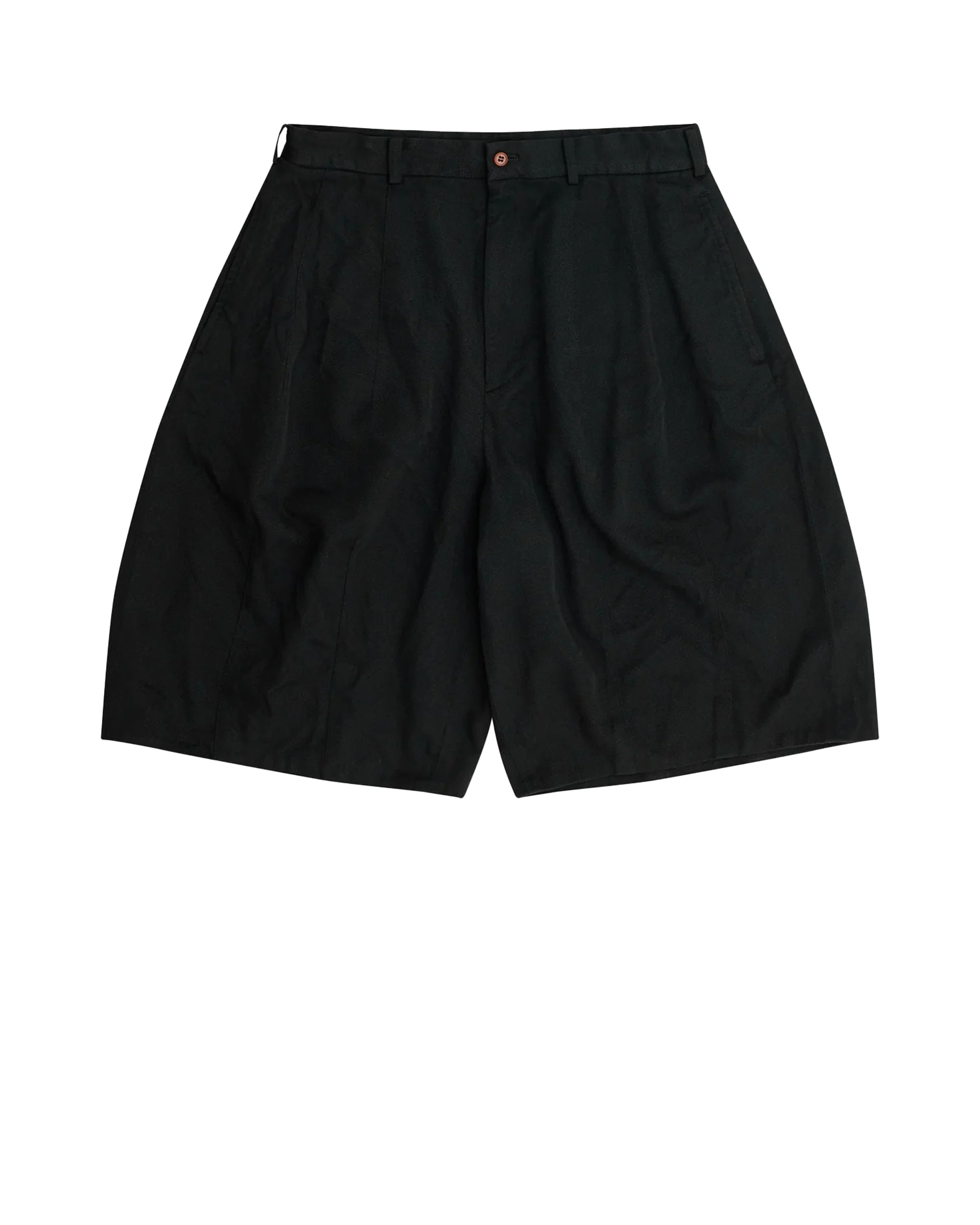 Black CDG Shorts aus gewaschenem Polyester