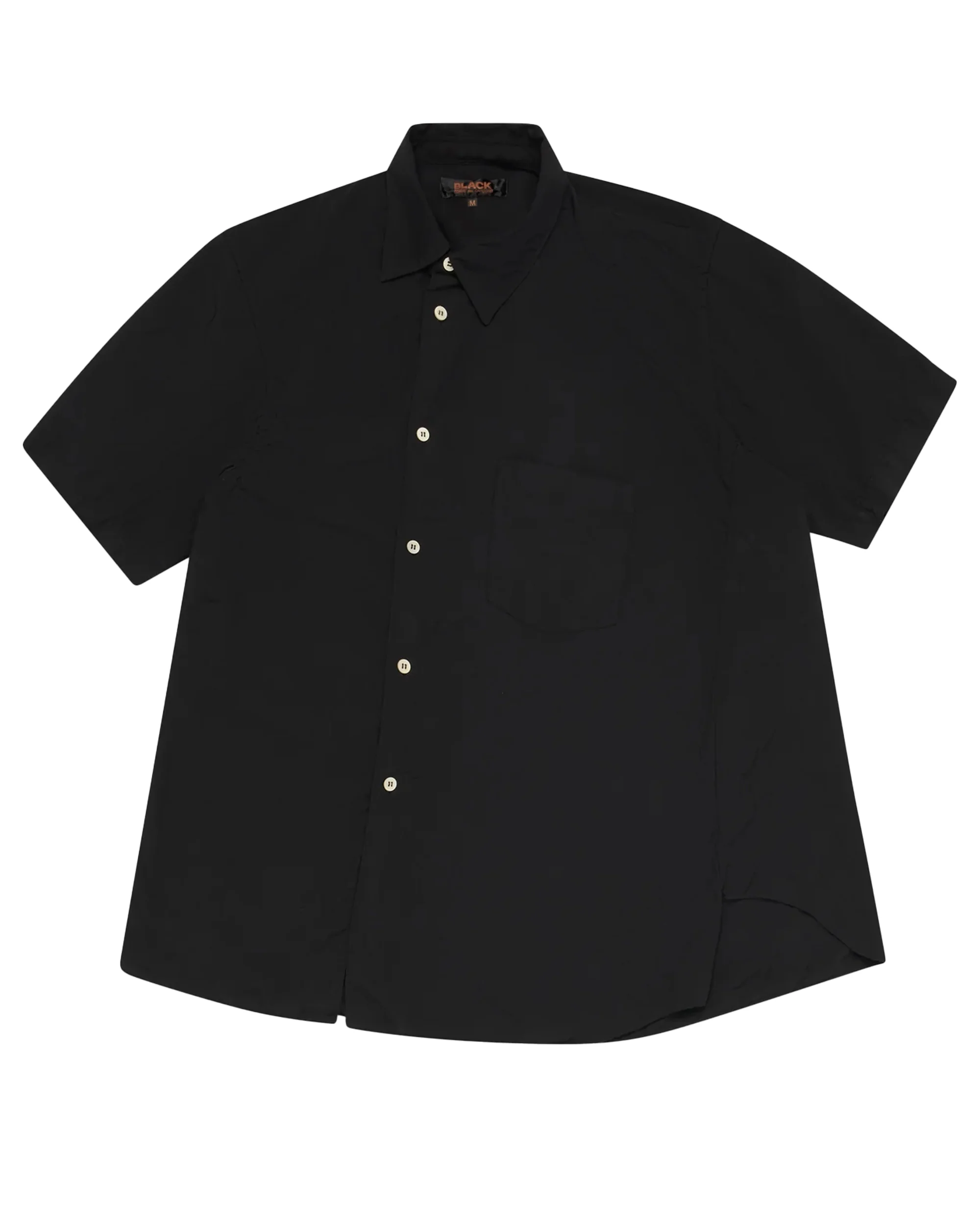 Black CDG Schrägschnitt-Hemd