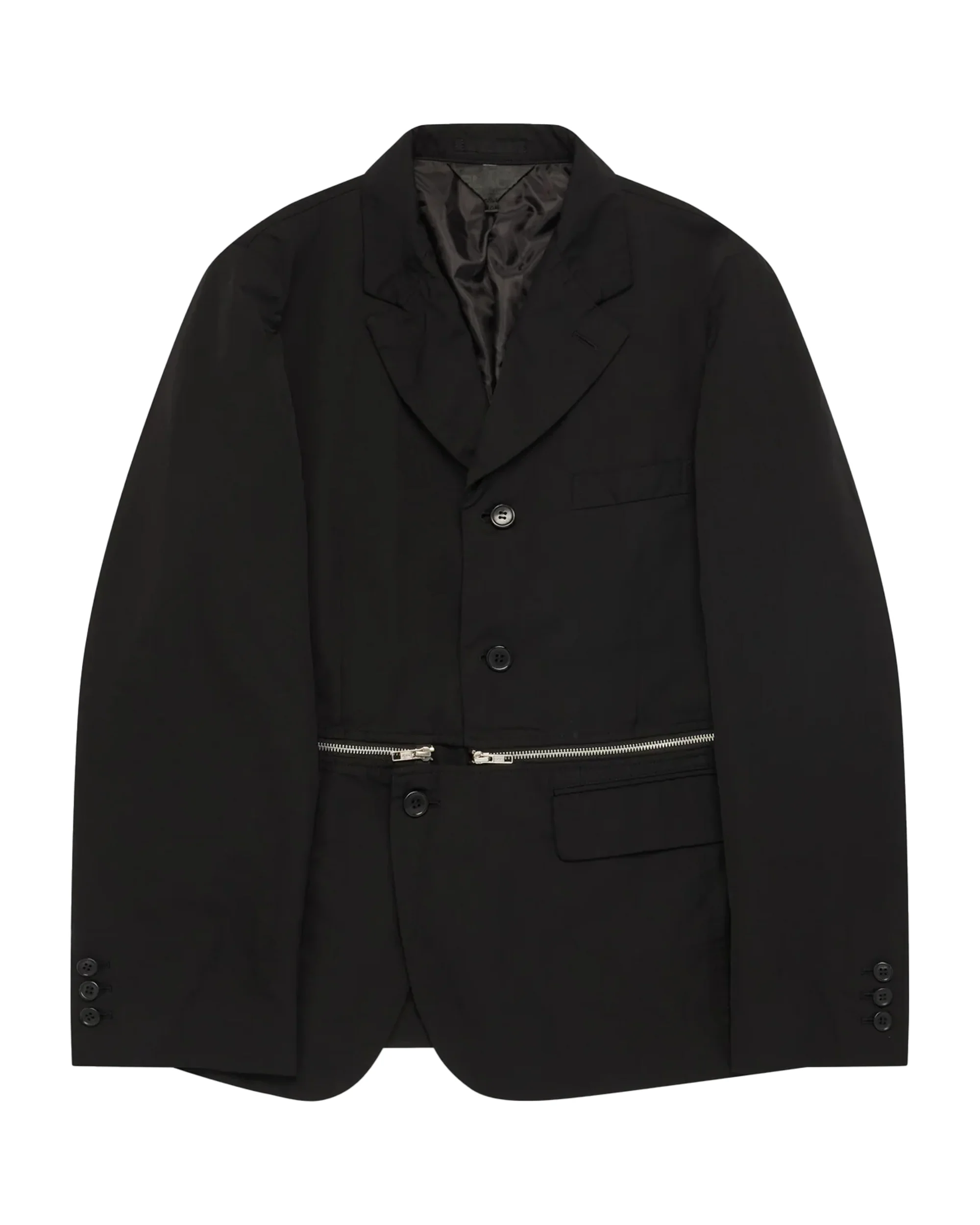 Black CDG Blazer mit Reißverschluss