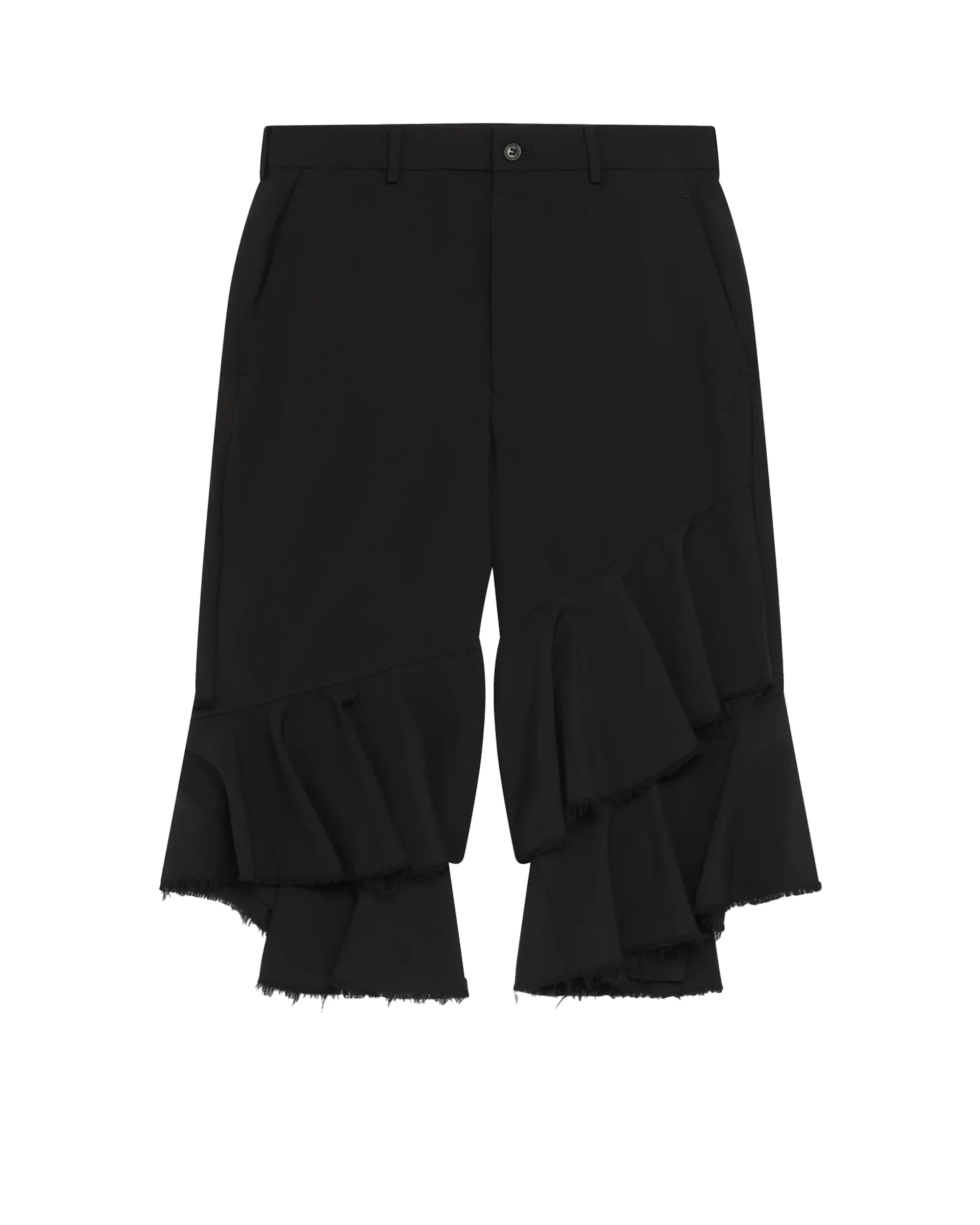 Black CDG Hose mit unversäubertem Säumen