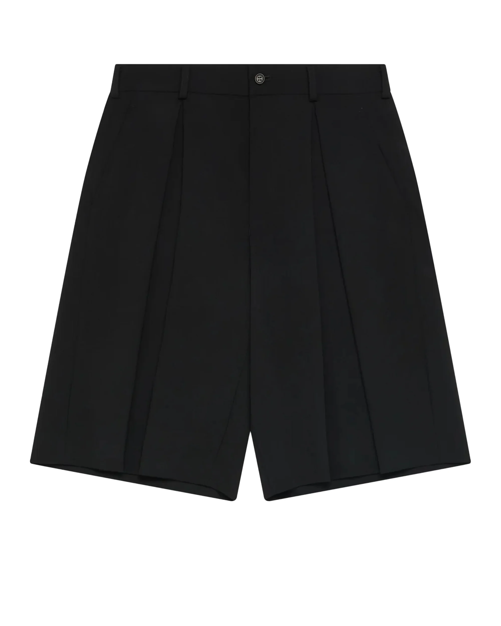 Black CDG Falten-Shorts