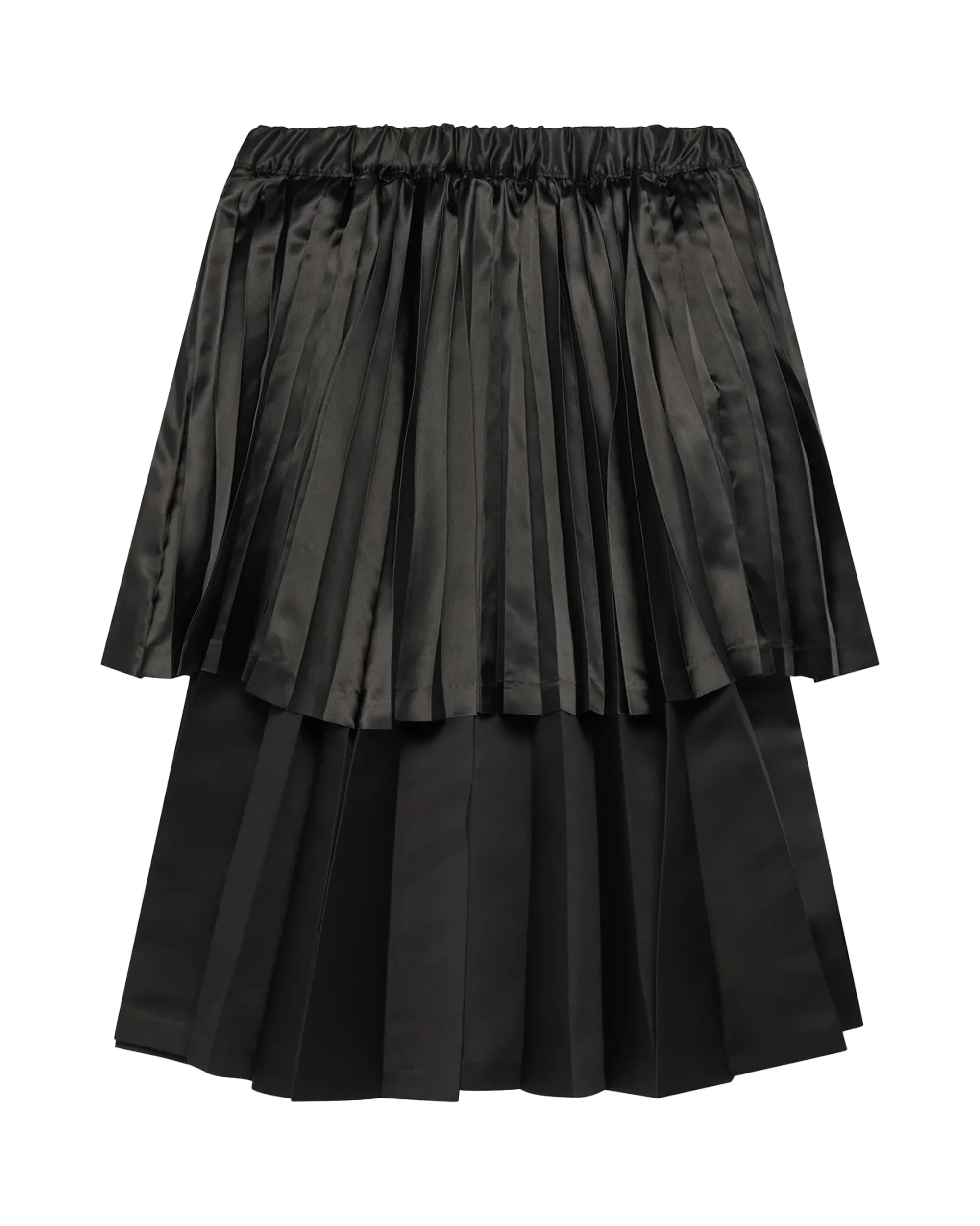 Black CDG Zweilagiger Faltenrock