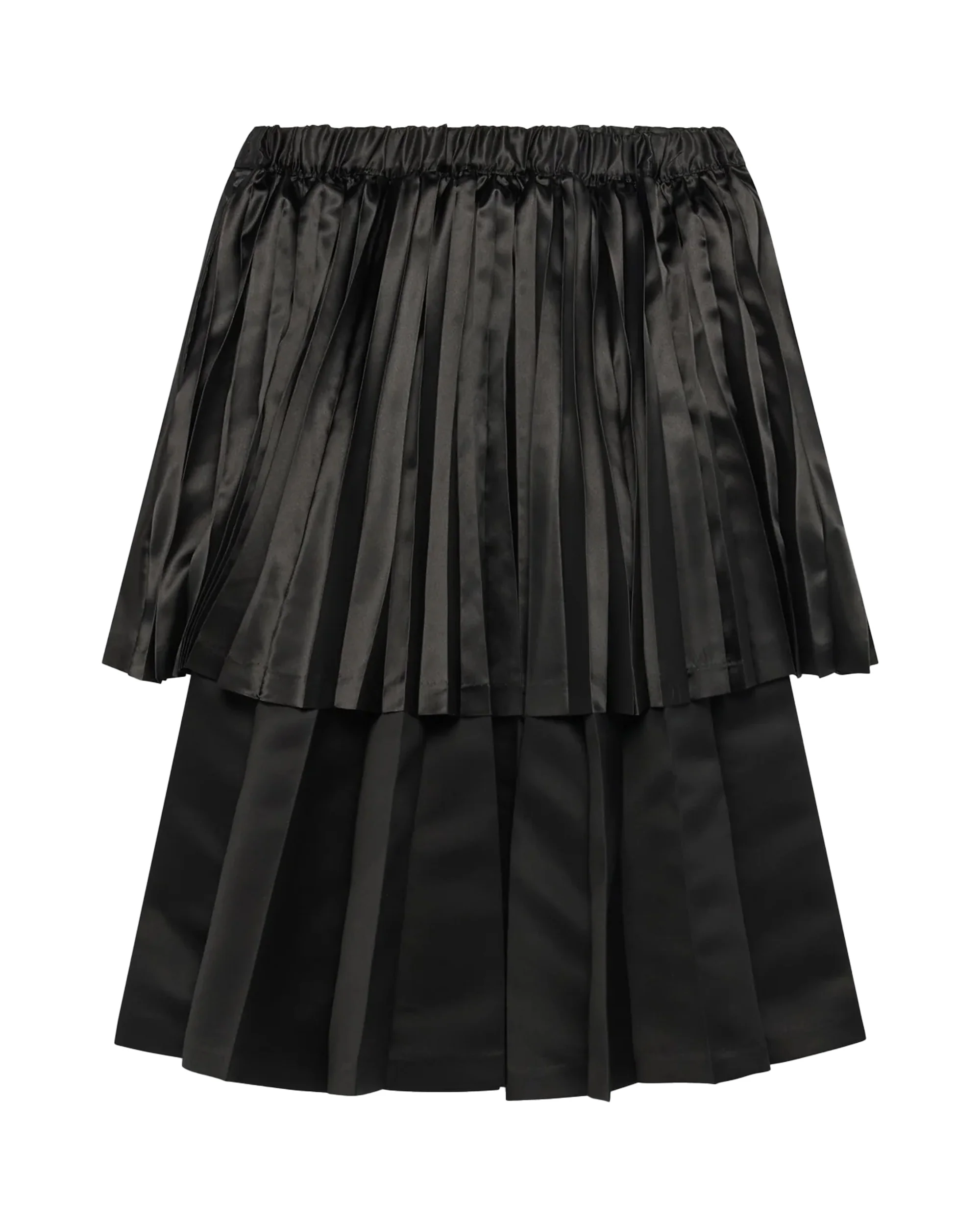Black CDG Zweilagiger Faltenrock - Image 2