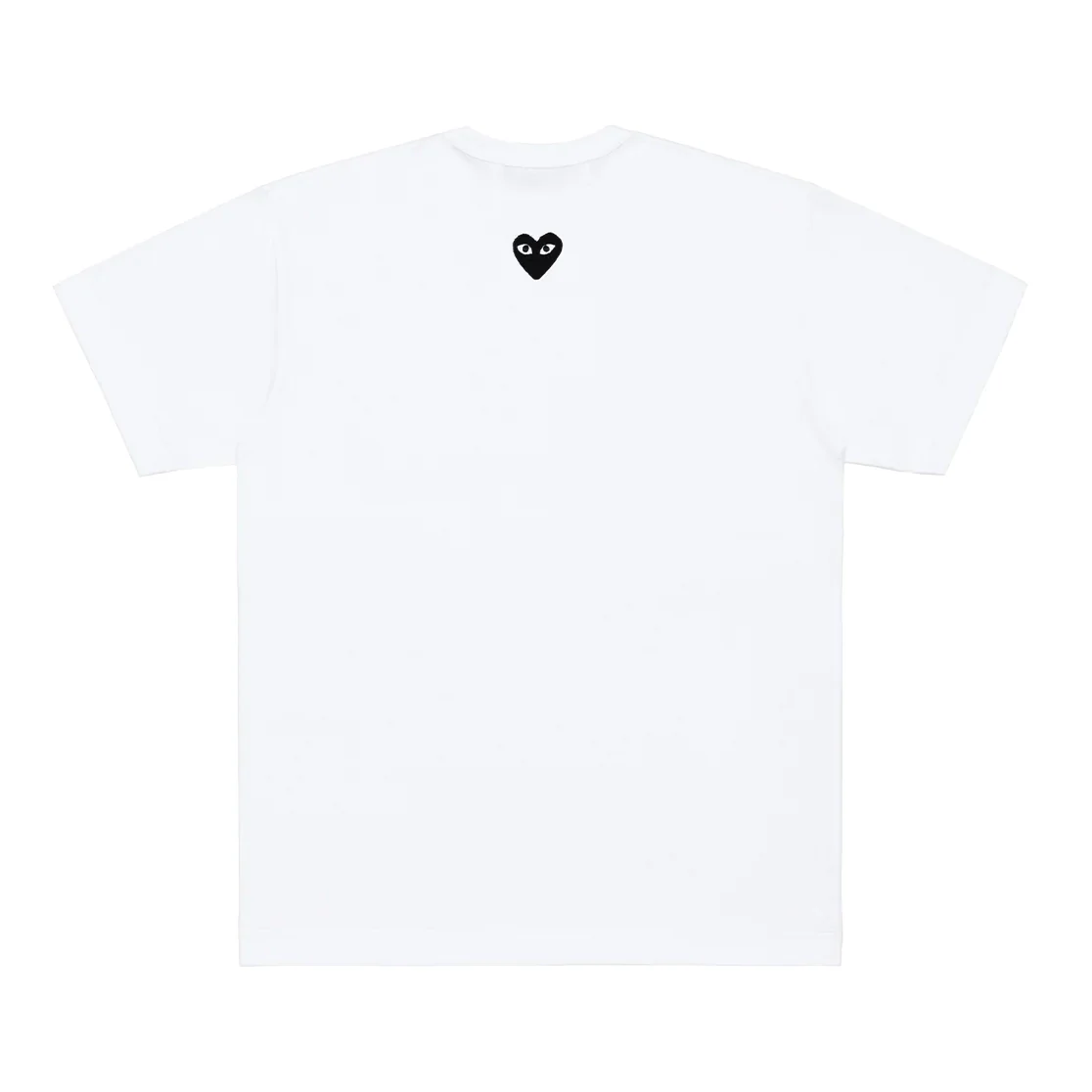 Play Comme des Garçons Klassisches T-shirt mit schwarzem Herz auf dem Rücken - Weiß