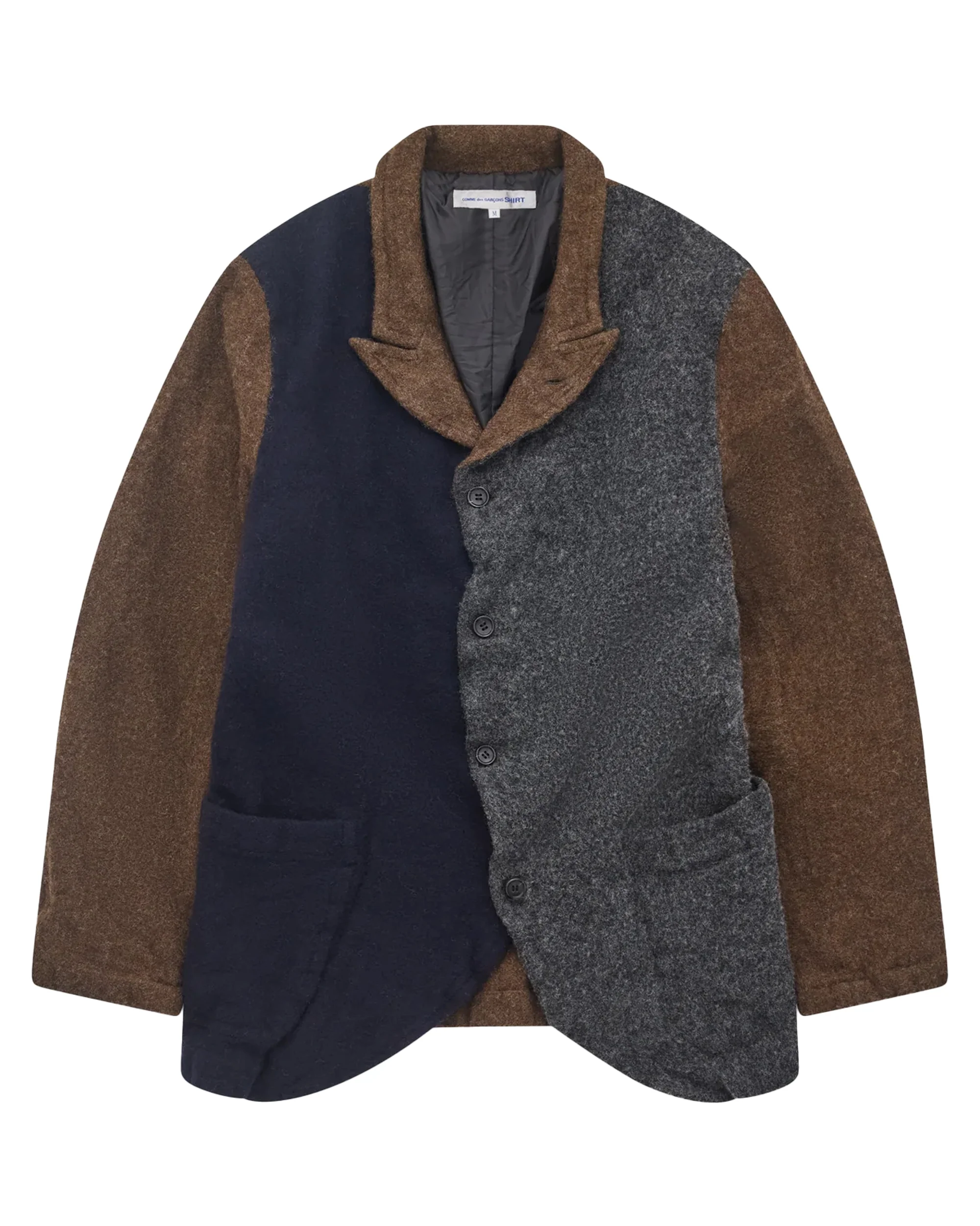 CDG SHIRT Herren-Wollblazer in Color-Blocking-Optik